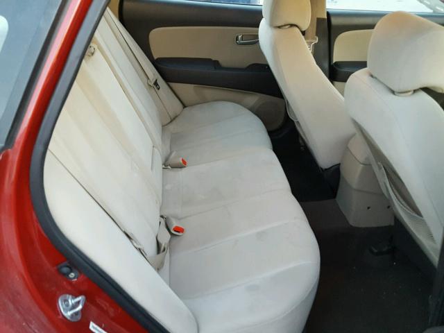 KMHDU46D38U533693 - 2008 HYUNDAI ELANTRA GL RED photo 6