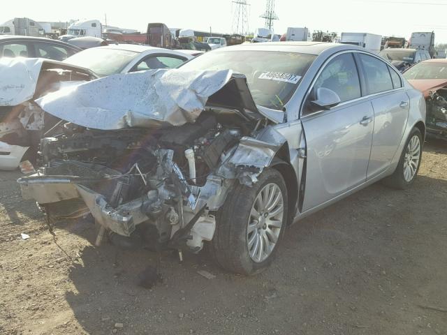 W04G05GV0B1091419 - 2011 BUICK REGAL CXL SILVER photo 2