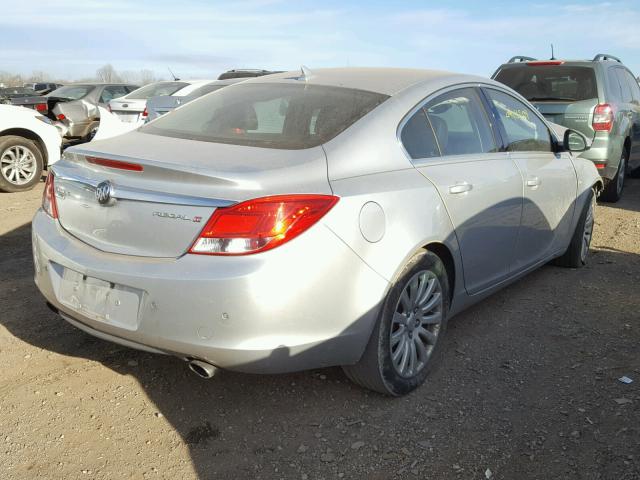 W04G05GV0B1091419 - 2011 BUICK REGAL CXL SILVER photo 4