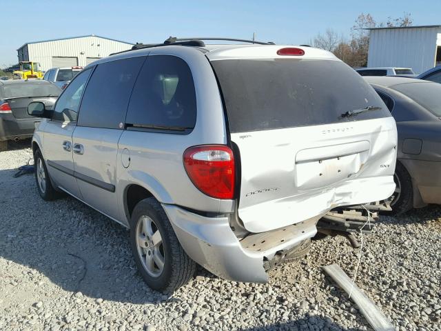 1D4GP45R15B401905 - 2005 DODGE CARAVAN SX SILVER photo 3