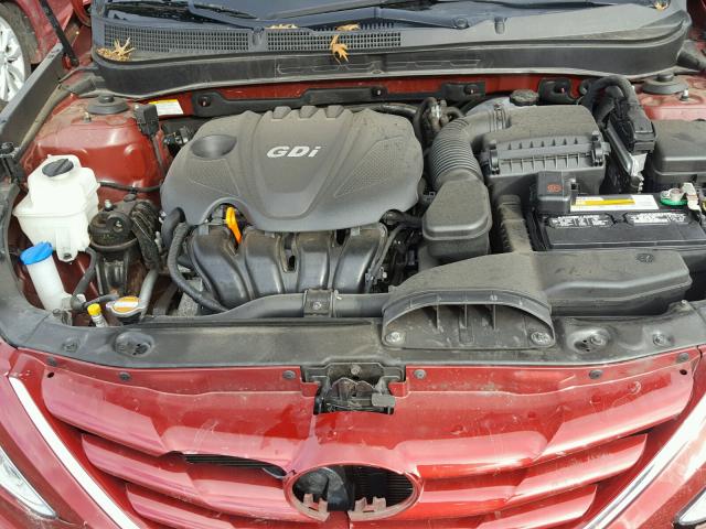 5NPEB4AC3CH500046 - 2012 HYUNDAI SONATA GLS RED photo 7