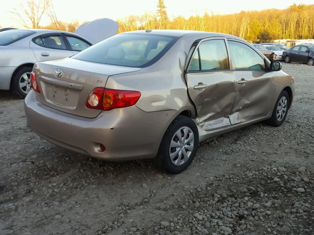 2T1BU40E39C130342 - 2009 TOYOTA COROLLA BA TAN photo 4