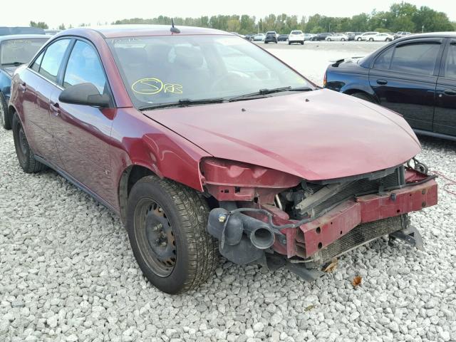 1G2ZF57B284115234 - 2008 PONTIAC G6 VALUE L MAROON photo 1