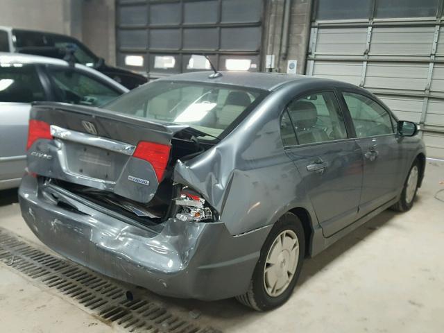 JHMFA36279S013846 - 2009 HONDA CIVIC HYBR GRAY photo 4