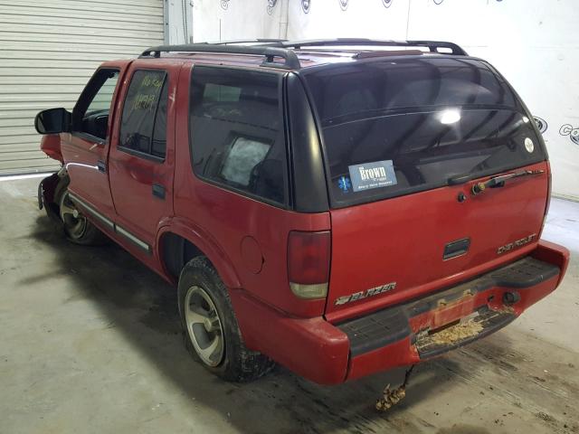 1GNCS13W112120142 - 2001 CHEVROLET BLAZER RED photo 3