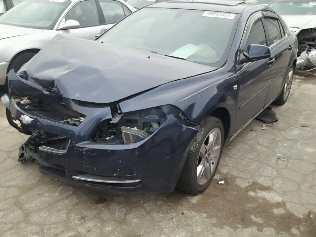 1G1ZH57B284303086 - 2008 CHEVROLET MALIBU 1LT BLUE photo 2