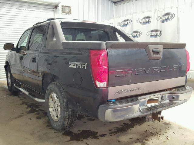 3GNEC12T44G238064 - 2004 CHEVROLET AVALANCHE BLACK photo 3