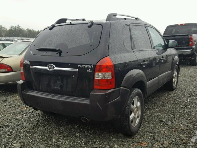 KM8JN12D95U099571 - 2005 HYUNDAI TUCSON GLS BLACK photo 4