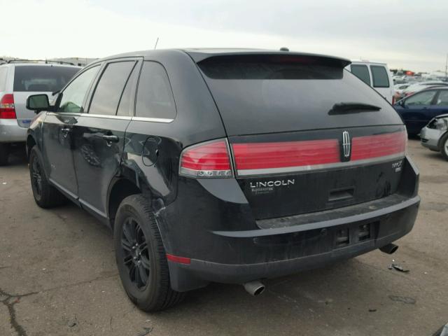 2LMDU88C28BJ22064 - 2008 LINCOLN MKX BLACK photo 3