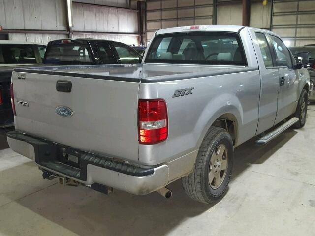 1FTRX12W96NB66197 - 2006 FORD F150 SILVER photo 4