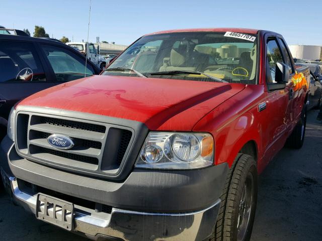 1FTRX12W25FA66533 - 2005 FORD F150 RED photo 2