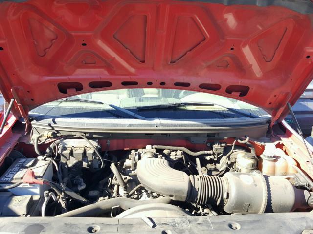 1FTRX12W25FA66533 - 2005 FORD F150 RED photo 7