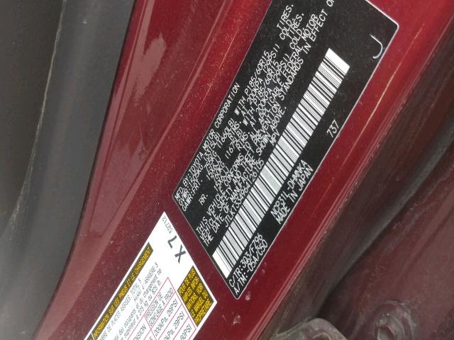 JTLKT334964126105 - 2006 TOYOTA SCION XB Rojo foto 10