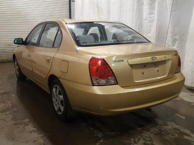 KMHDN46D54U763176 - 2004 HYUNDAI ELANTRA GL GOLD photo 3