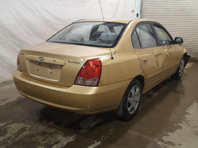 KMHDN46D54U763176 - 2004 HYUNDAI ELANTRA GL GOLD photo 4