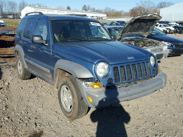 1J4GL48K25W541794 - 2005 JEEP LIBERTY SP BLUE photo 1