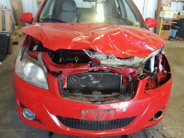 KL2TD66E79B632053 - 2009 PONTIAC G3 RED photo 9