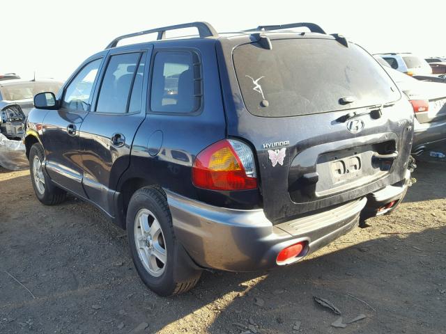 KM8SC13D44U742786 - 2004 HYUNDAI SANTA FE G BLUE photo 3