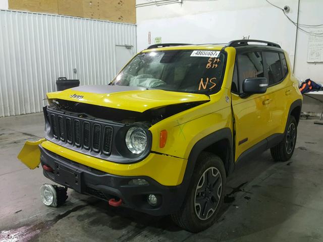 ZACCJBCT5GPD90612 - 2016 JEEP RENEGADE T YELLOW photo 2