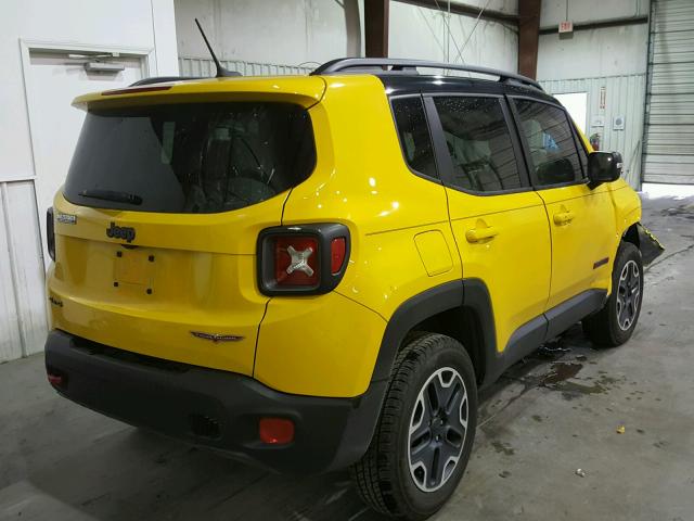 ZACCJBCT5GPD90612 - 2016 JEEP RENEGADE T YELLOW photo 4