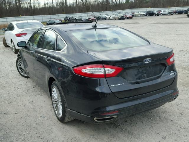 3FA6P0H99FR276376 - 2015 FORD FUSION SE BLACK photo 3