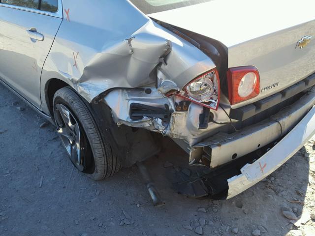 1G1ZH57B894265199 - 2009 CHEVROLET MALIBU 1LT SILVER photo 10