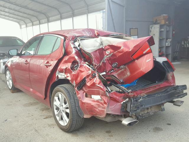 5XXGM4A77DG202070 - 2013 KIA OPTIMA LX RED photo 3