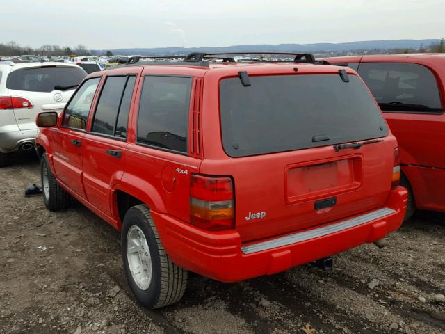 1J4GZ78S2WC293940 - 1998 JEEP GRAND CHER RED photo 3