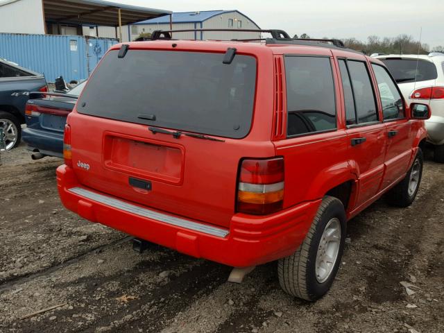 1J4GZ78S2WC293940 - 1998 JEEP GRAND CHER RED photo 4