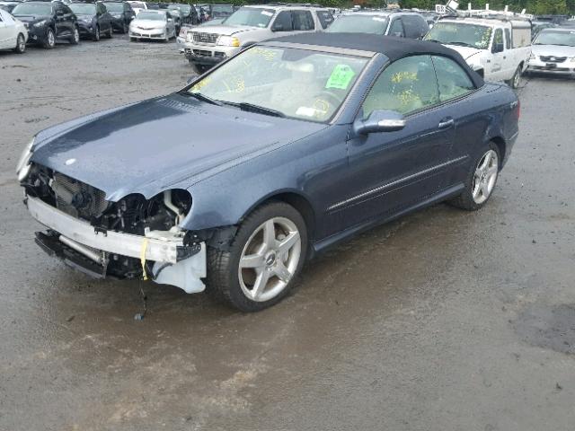 WDBTK75G56T071397 - 2006 MERCEDES-BENZ CLK 500 BLUE photo 2