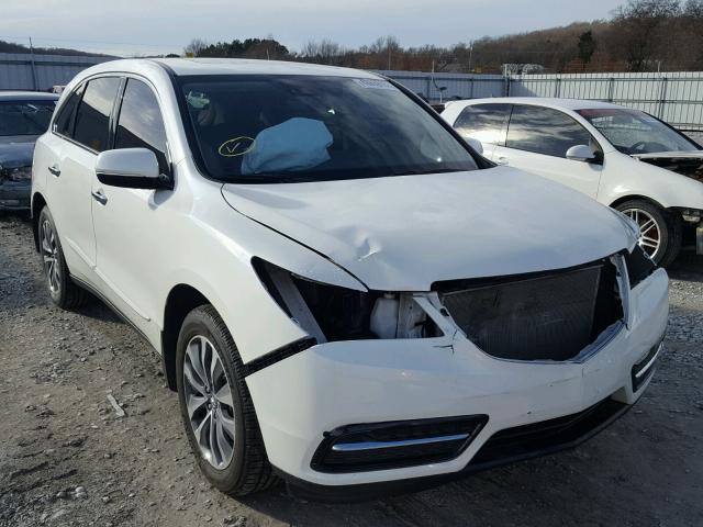 5FRYD4H48GB033179 - 2016 ACURA MDX TECHNO WHITE photo 1