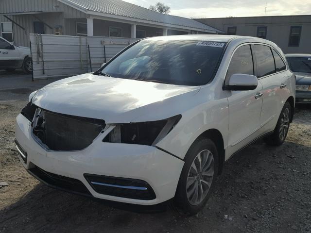 5FRYD4H48GB033179 - 2016 ACURA MDX TECHNO WHITE photo 2