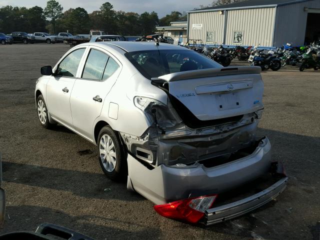 3N1CN7AP0GL875033 - 2016 NISSAN VERSA S SILVER photo 3