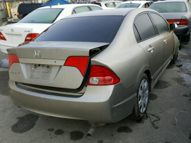 2HGFA16506H512749 - 2006 HONDA CIVIC LX GOLD photo 4