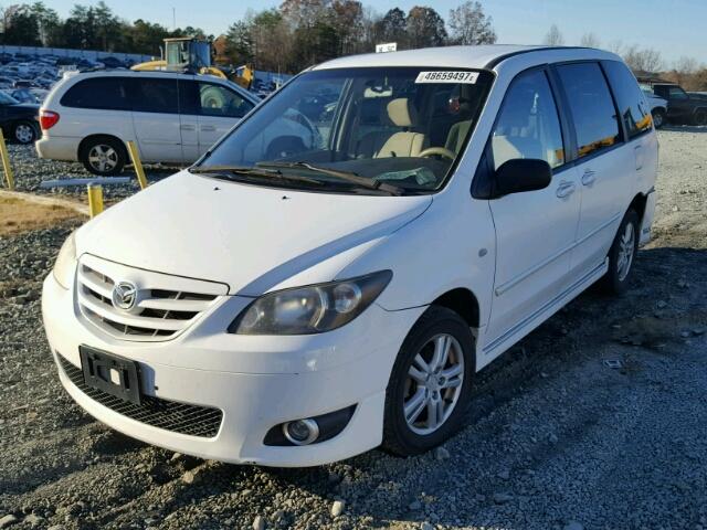 JM3LW28A540510362 - 2004 MAZDA MPV WAGON WHITE photo 2