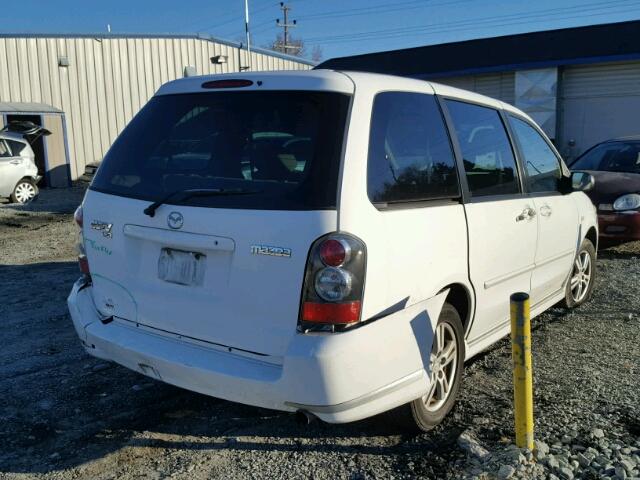 JM3LW28A540510362 - 2004 MAZDA MPV WAGON WHITE photo 4