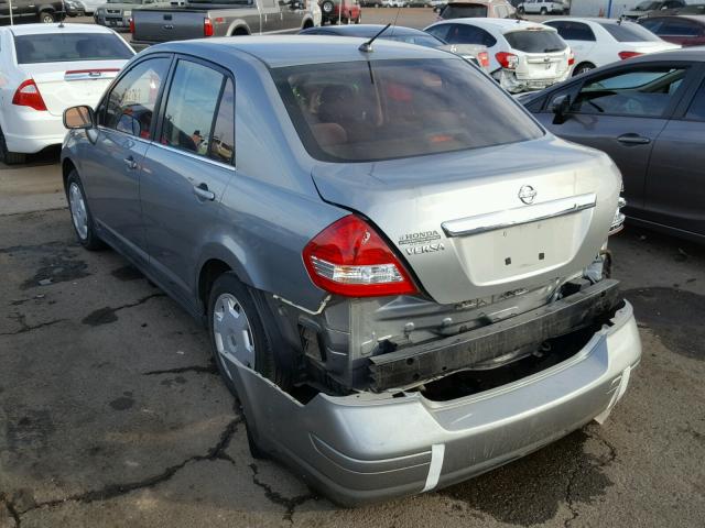 3N1BC11E19L385989 - 2009 NISSAN VERSA S GRAY photo 3