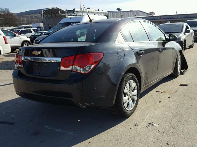 1G1PC5SH2C7398340 - 2012 CHEVROLET CRUZE LS BLACK photo 4