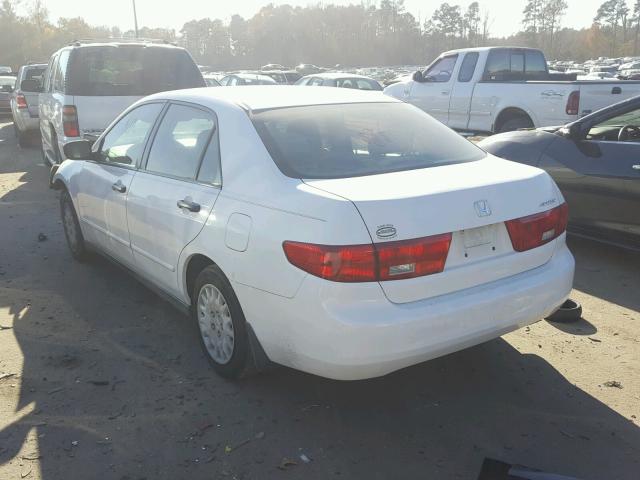 1HGCM56105A134024 - 2005 HONDA ACCORD DX WHITE photo 3