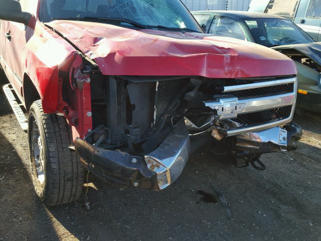 1GCSKSE3XAZ119981 - 2010 CHEVROLET SILVERADO RED photo 9