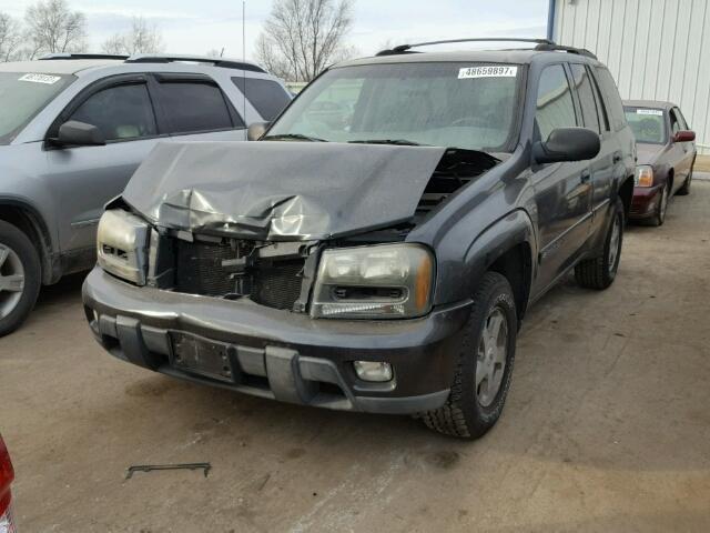 1GNDS13S832184327 - 2003 CHEVROLET TRAILBLAZE BLACK photo 2