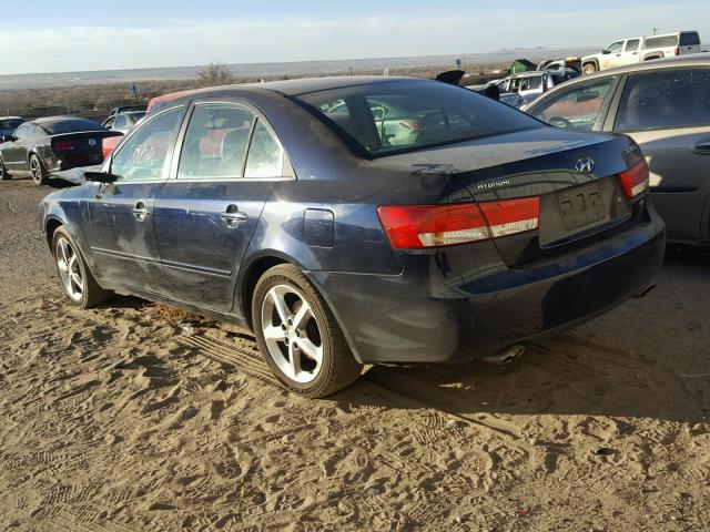 5NPEU46F26H006259 - 2006 HYUNDAI SONATA GLS BLUE photo 3