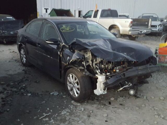 3VWDZ7AJ8BM347130 - 2011 VOLKSWAGEN JETTA SE BLACK photo 1