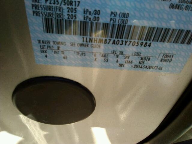 1LNHM87A03Y705984 - 2003 LINCOLN LS 银色 照片 10