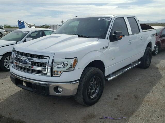 1FTFW1ET2EKE96190 - 2014 FORD F150 SUPER WHITE photo 2