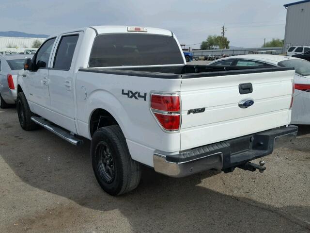 1FTFW1ET2EKE96190 - 2014 FORD F150 SUPER WHITE photo 3