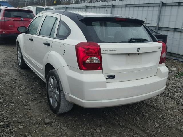 1B3JB48B37D503683 - 2007 DODGE CALIBER SX WHITE photo 3