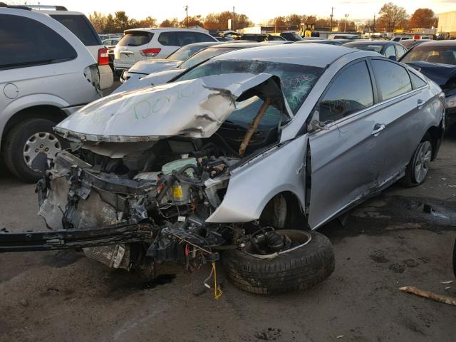 KMHEC4A49DA078438 - 2013 HYUNDAI SONATA HYB SILVER photo 2