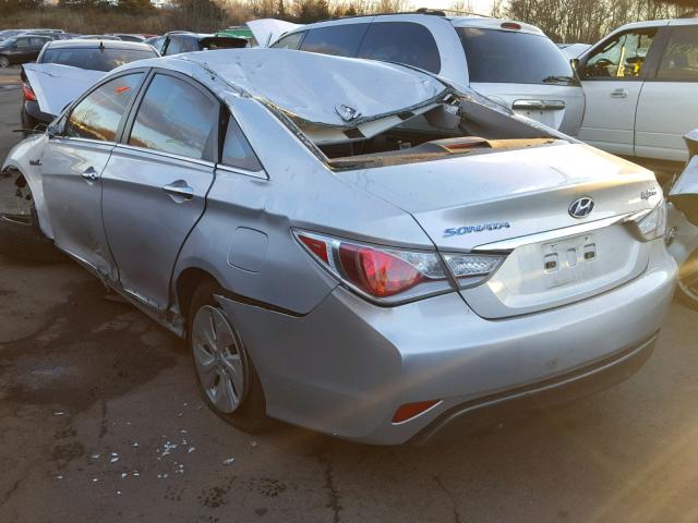 KMHEC4A49DA078438 - 2013 HYUNDAI SONATA HYB SILVER photo 3