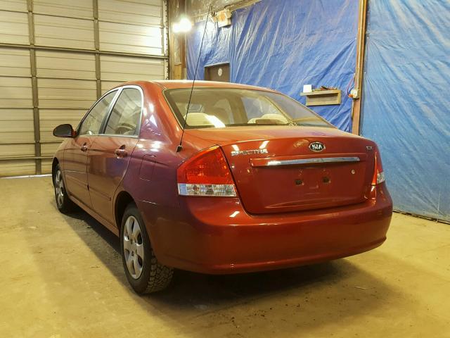 KNAFE122885543950 - 2008 KIA SPECTRA EX RED photo 3